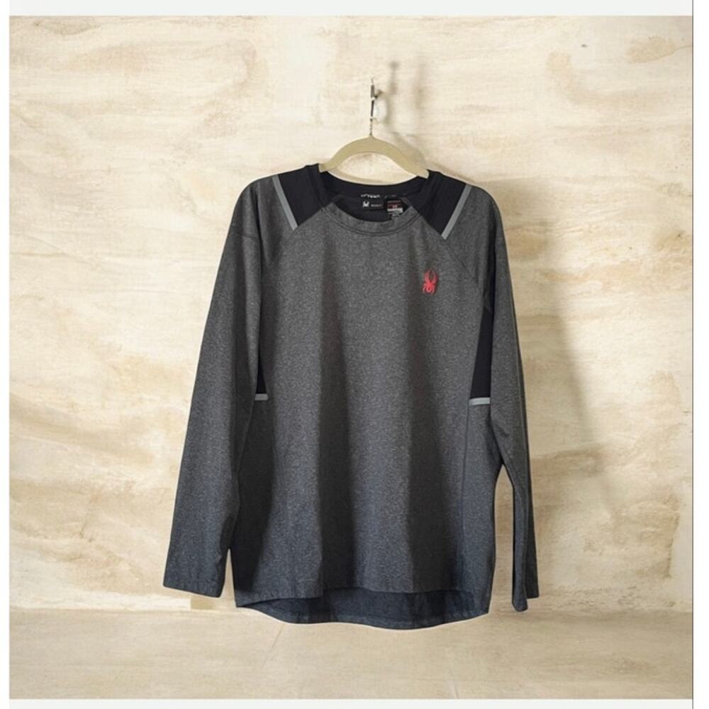 Spyder Active Prow B Mens Gray Long Sleeve Shirt Size Medium